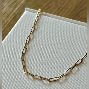 10k solid gold paperclip bracelet (Mejuri dupe)